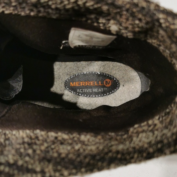 Merrell Dry Black Leather 200 Gram Insulated Winter Boots Women's Sz 9 Front Zip - Picture 9 of 10